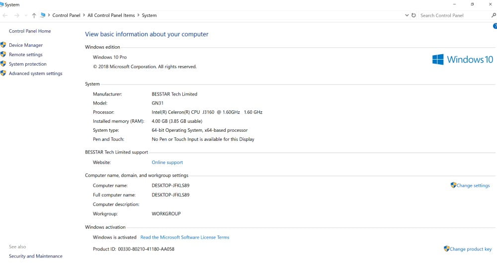 Minisforum_GN31_Windows_activated