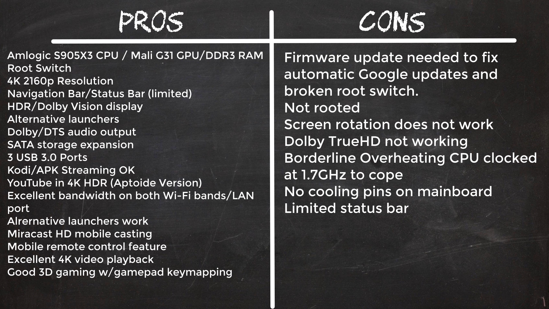 A95X Max II pros and cons