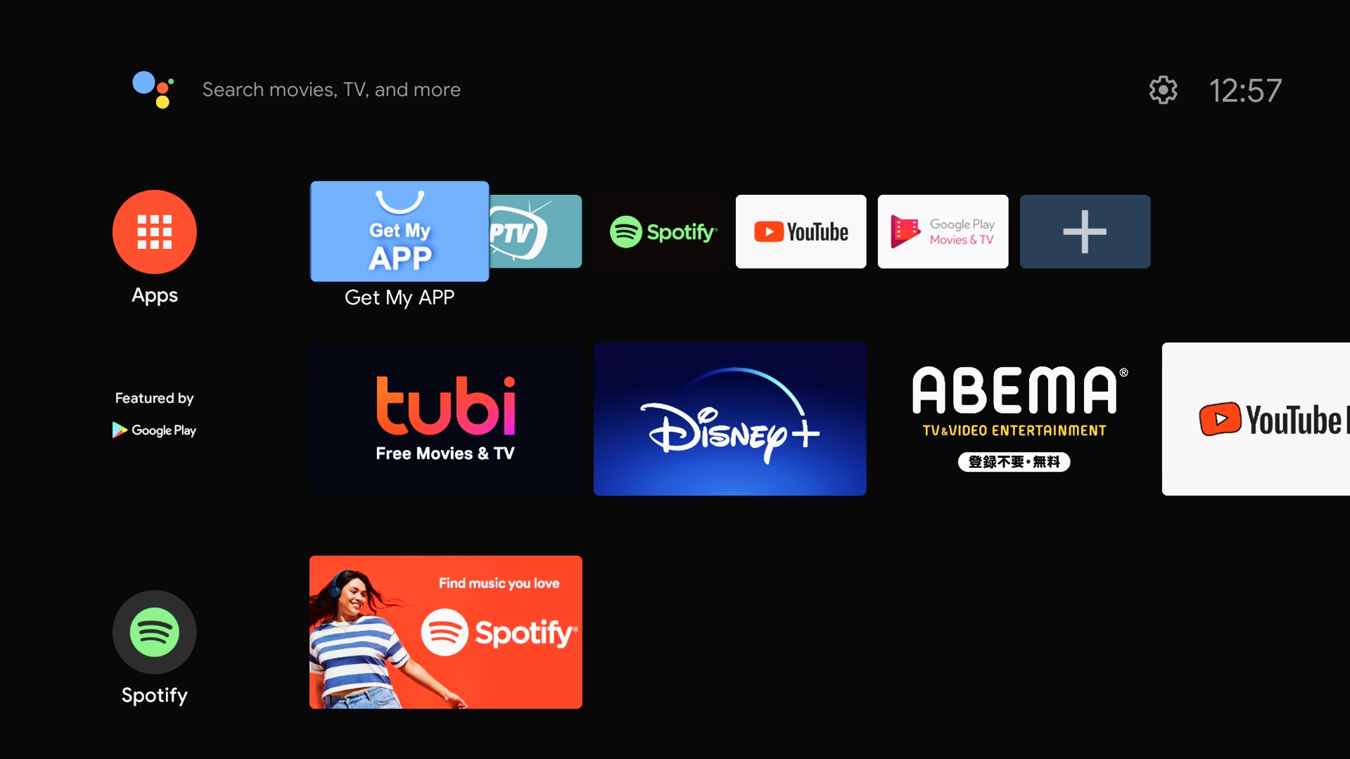 Mecool KD1 Android TV OS Launcher