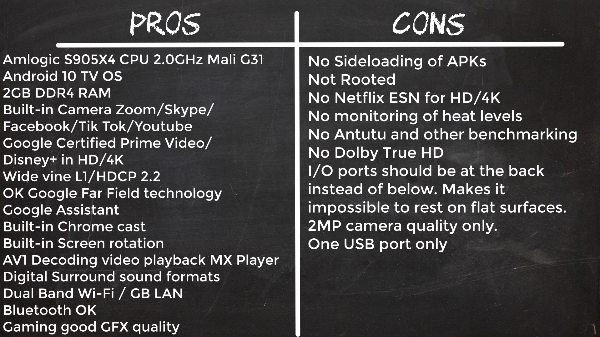 Mecool KA2 Now pros and cons