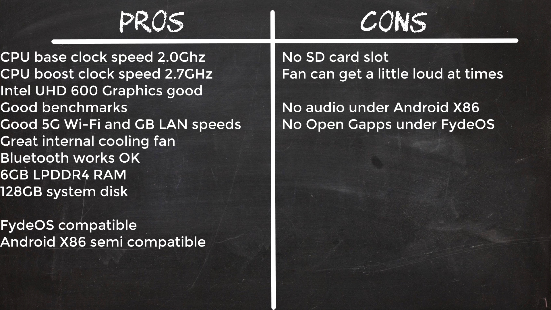 T6 Pro Mini PC Stick Pros and cons