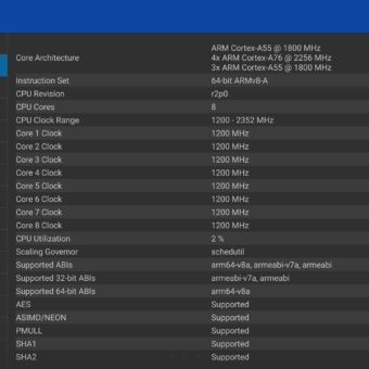 Mekotronics R58 CPU info
