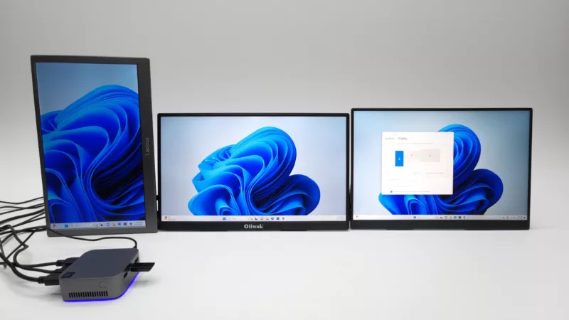 Blackview MP80 triple monitor display Blackview MP80 triple monitor display