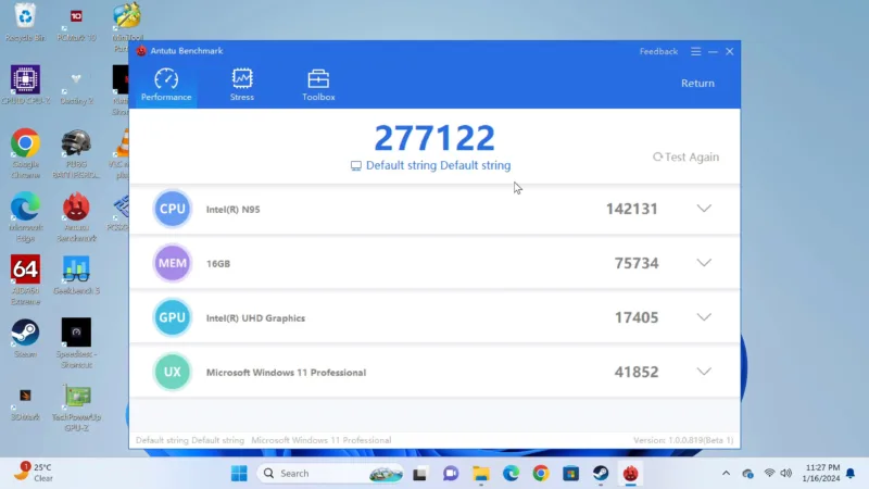 Acemagic AK1 Plus Antutu benchmark