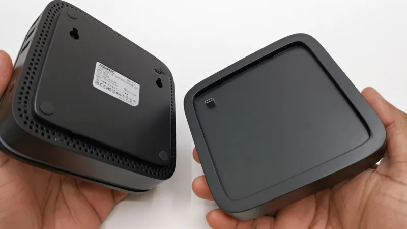 Acemagic AK1 Plus detachable SATA storage compartment