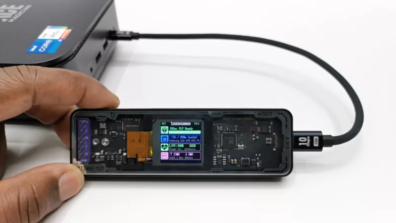 Dockcase M.2 SSD Enclosure Mini PC connection Dockcase M.2 SSD Enclosure Mini PC connection