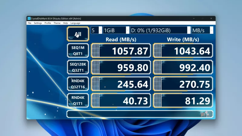 Dockcase M.2 SSD Enclosure speed test Dockcase M.2 SSD Enclosure speed test