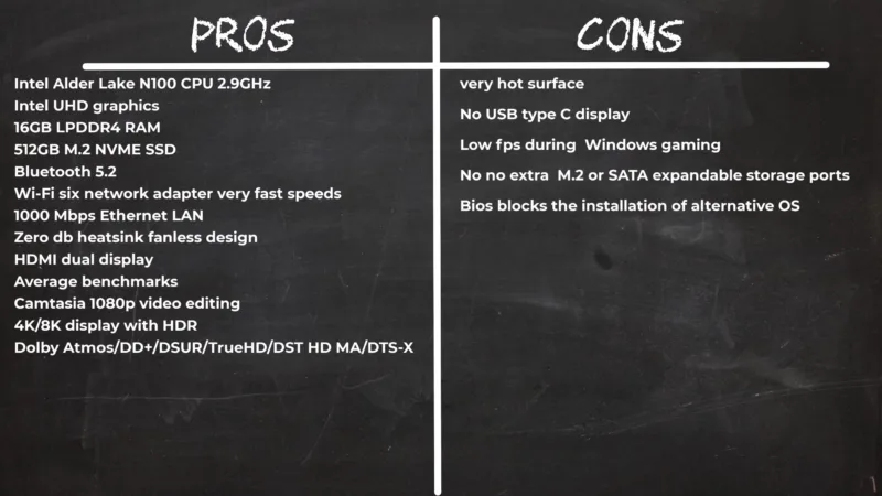 Minix Neo Z100 pros and cons