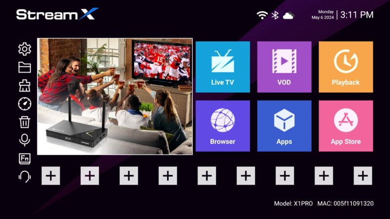 StreamX X1 Pro launcher StreamX X1 Pro launcher