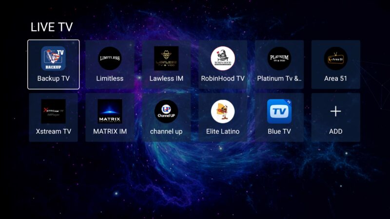 Superbox Elite Ultra 10 Live TV apps