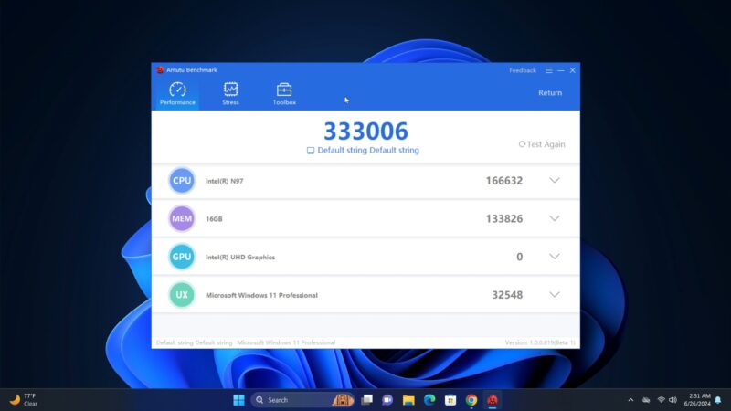 SZBOX S1 Antutu benchmark