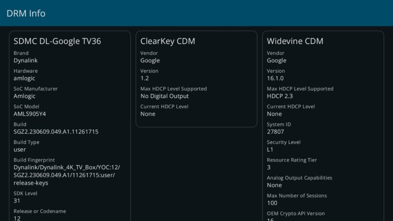 Dynalink GT36 DRM information