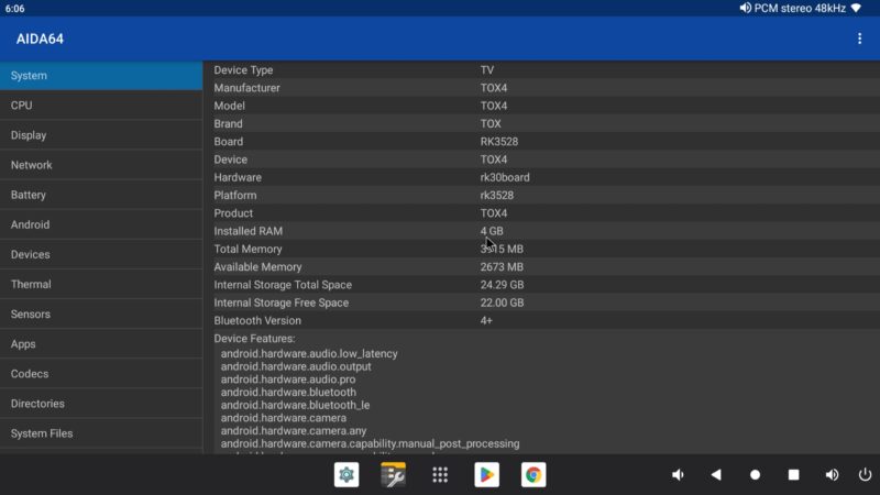 TOX4 system info TOX4 system info