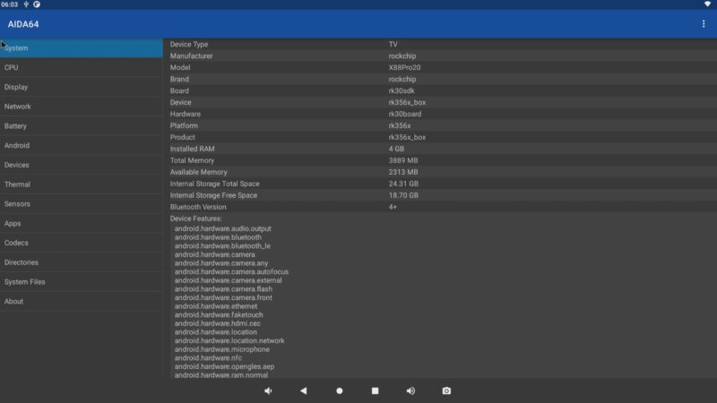 Mekotronics R56 system info Mekotronics R56 system info