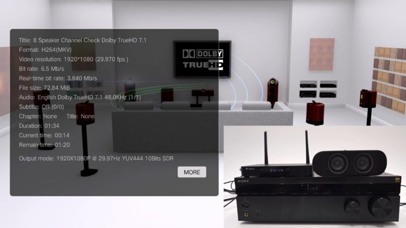 Zidoo Z9X 8K Surround Sound audio