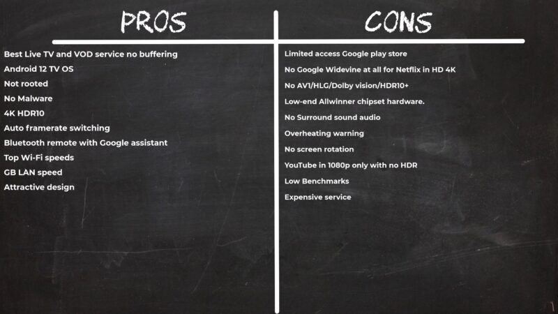 vSeeBox V5 Pro pros and cons vSeeBox V5 Pro pros and cons