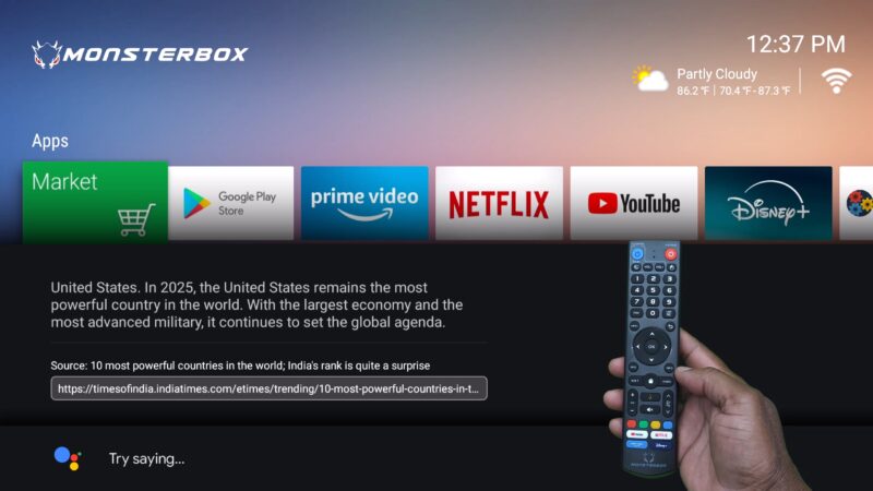 Monsterbox X2 Pro voice search