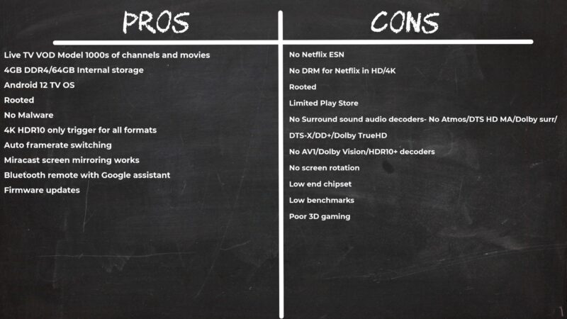 StreamX X2 MAX pros and cons