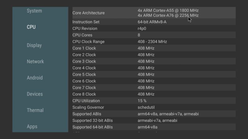 BuzzTV Powerststrion 6 CPU info