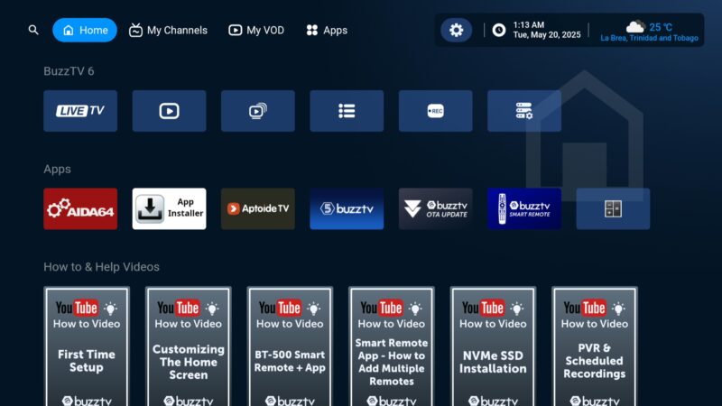 BuzzTV Powerststrion 6 launcher