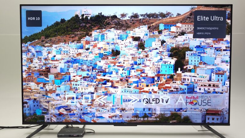 vSeeBox Elite Ultra HDR10 display