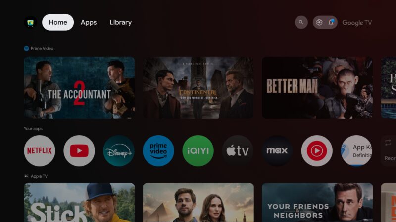 Mecool KM9 Pro Max Google TV Launcher