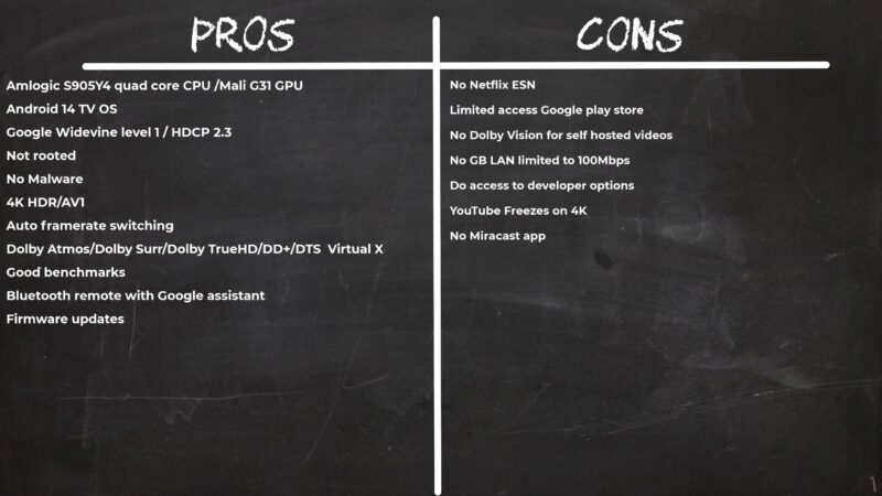 vSeeBox V6 Max Pros and Cons