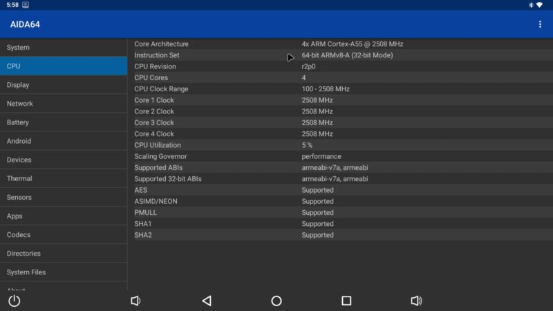Ugoos S4K CPU info Ugoos S4K CPU info