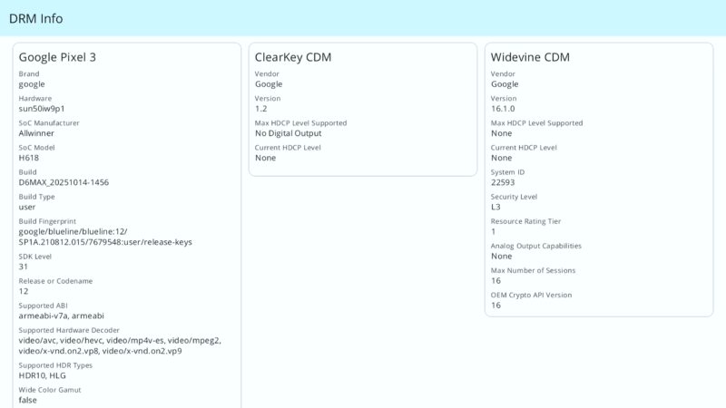 DiGiBox D6 Max DRM info