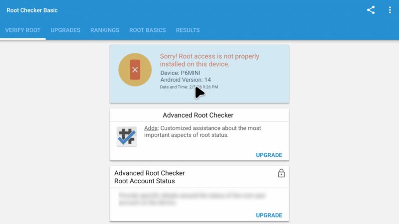 WE2USAT P6 Mini root access information