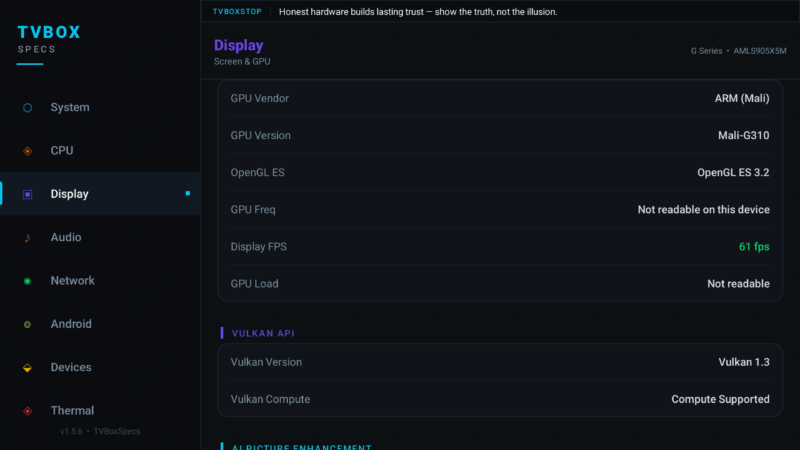BuzzTV G Series GPU Info