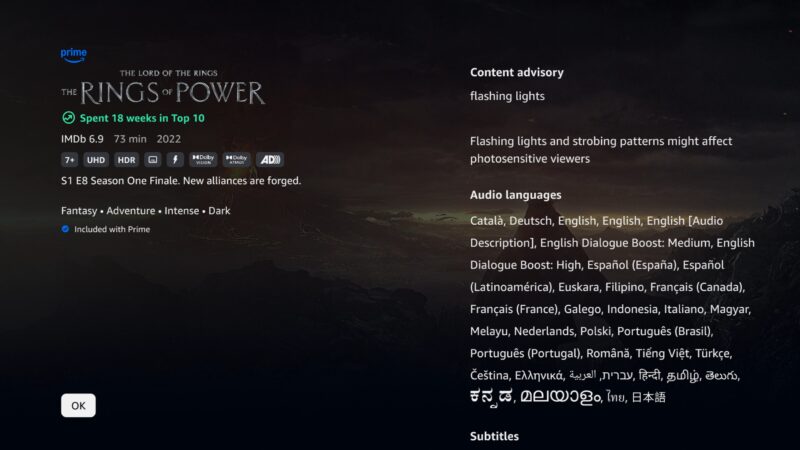 BuzzTV G Series Prime Video Dolby Vision