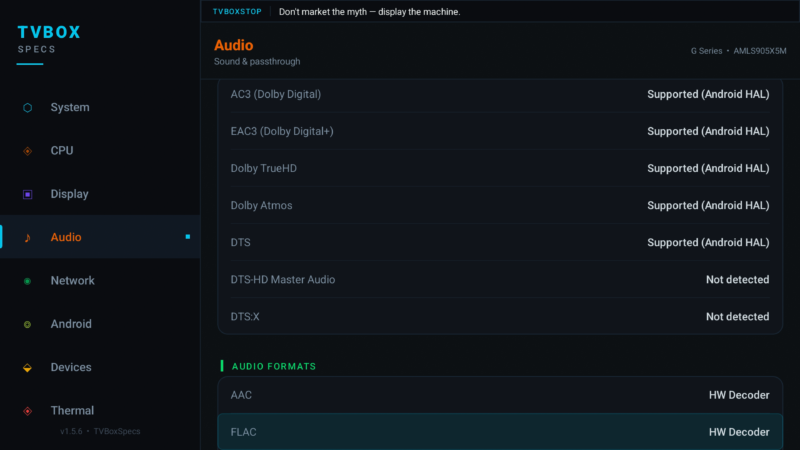 BuzzTV Surround sound support