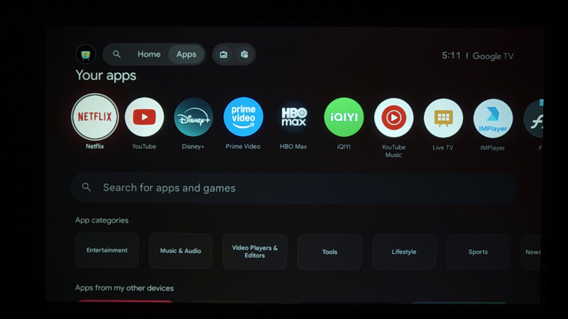 Vankyo V700G Pro Google TV launcher (Custom)