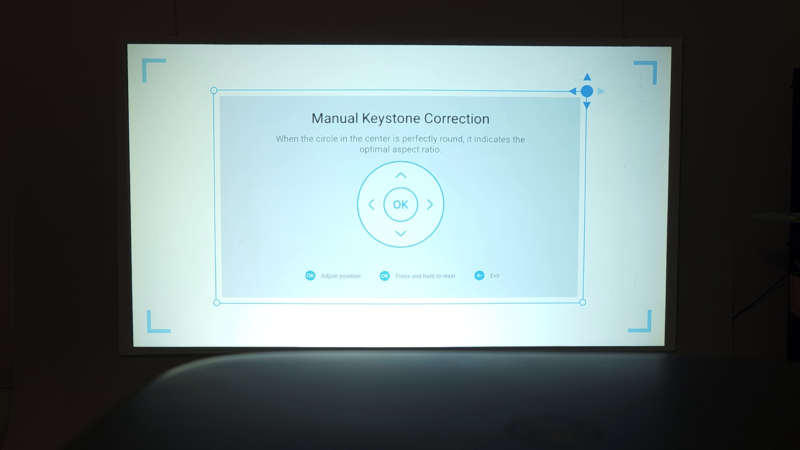 Vankyo V700G Pro manual Keystone correction (Custom)