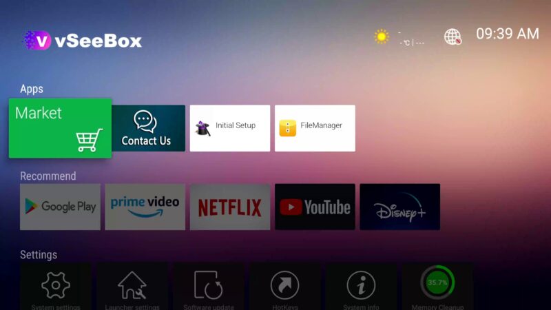 vSeeBox V6 Pro Grape launcher vSeeBox V6 Pro Grape launcher