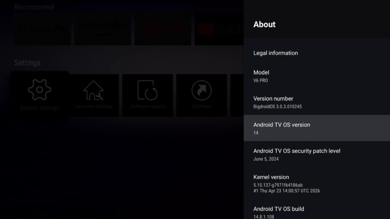 vSeeBox V6 Pro about information vSeeBox V6 Pro about information