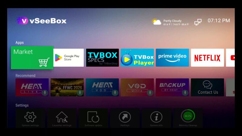 vSeeBox V6 Pro streaming apps vSeeBox V6 Pro streaming apps