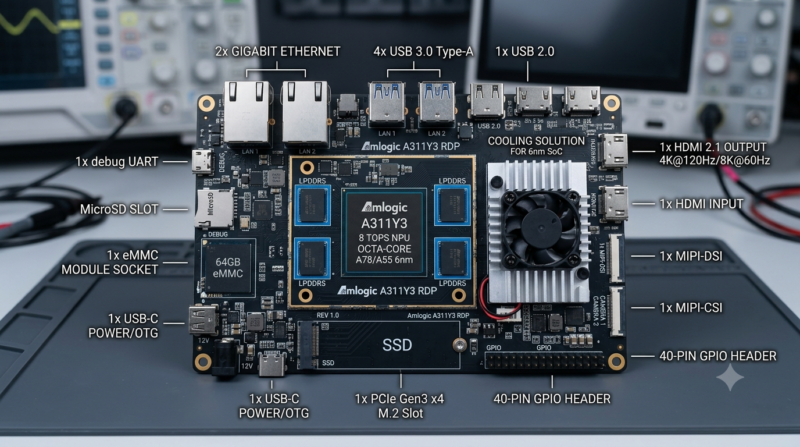 Amlogic A311Y3 development board Amlogic A311Y3 development board