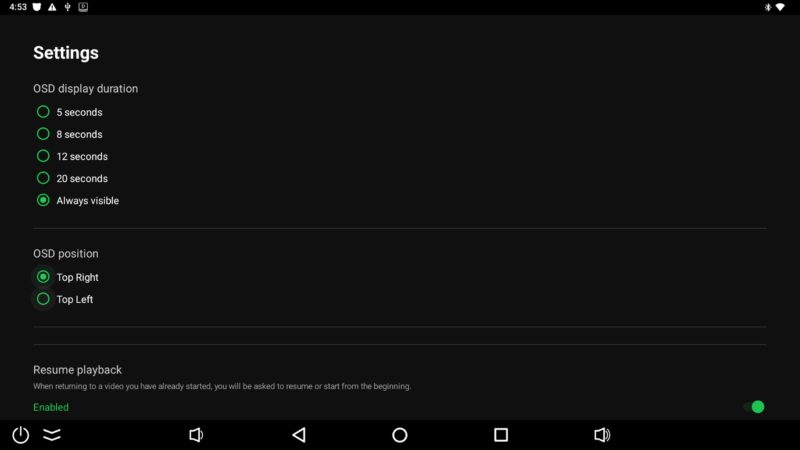 TVBox Player Settings