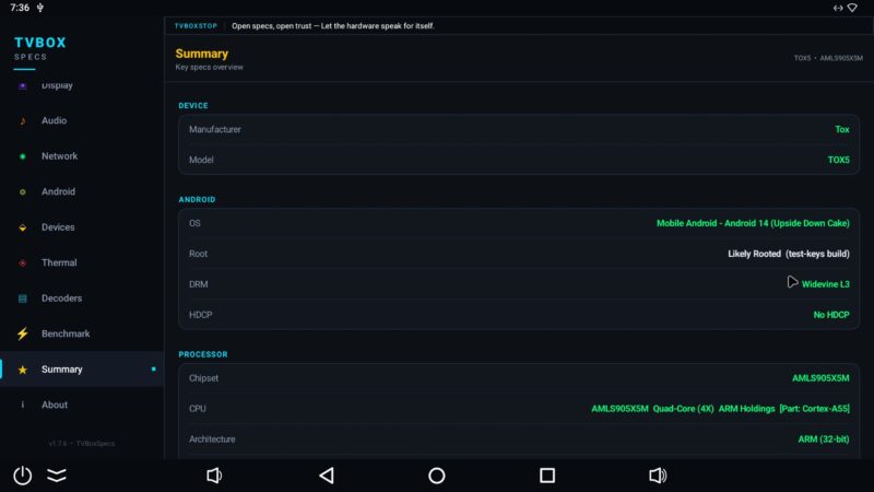 TOX5 Lite TV Box TV Box specs TOX5 Lite TV Box TV Box specs